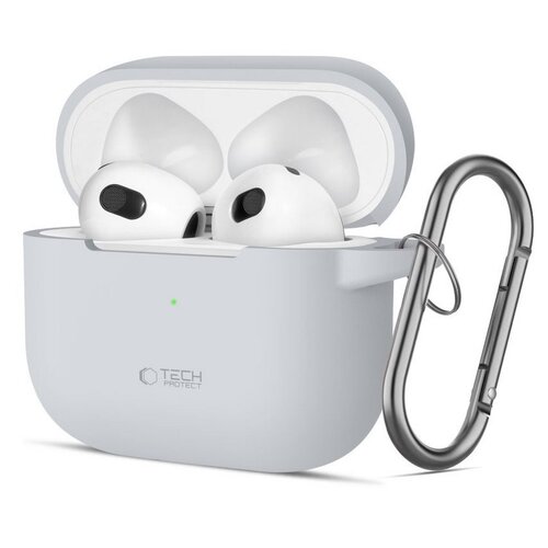 Etui na słuchawki TECH-PROTECT Silicone Hook do Apple Airpods 3 Szary