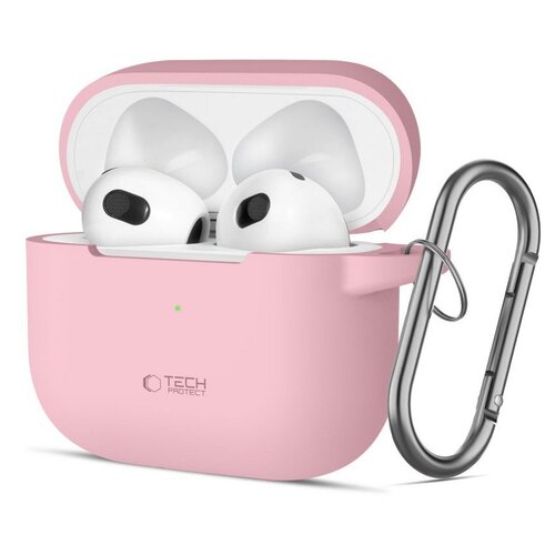 Etui na słuchawki TECH-PROTECT Silicone Hook do Apple Airpods 3 Różowy