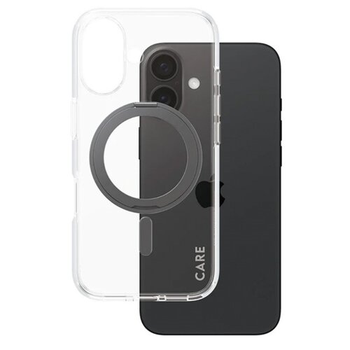 Etui PANZERGLASS Feature Kickstand Case MagSafe do Apple iPhone 16 Przezroczysto-czarny