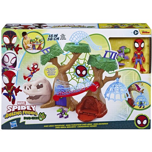 Zestaw figurek HASBRO Spidey i super-kumple Domek na drzewie Baza Dino-Webs F94775L0
