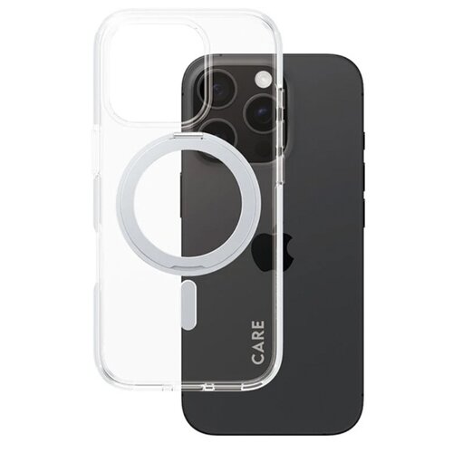 Etui PANZERGLASS Feature Kickstand MagSafe do Apple iPhone 16 Pro Przezroczysto-srebrny