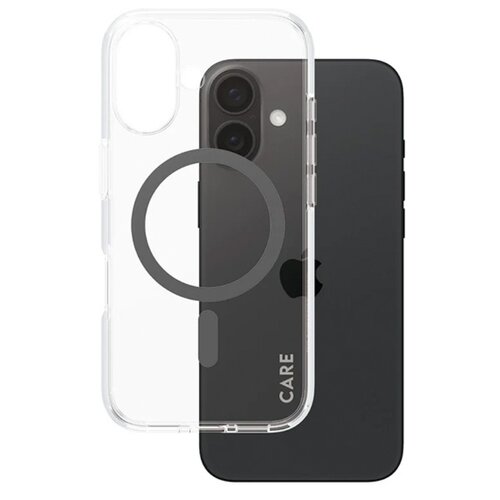 Etui PANZERGLASS Flagship MagSafe do Apple iPhone 16 Przezroczysto-czarny