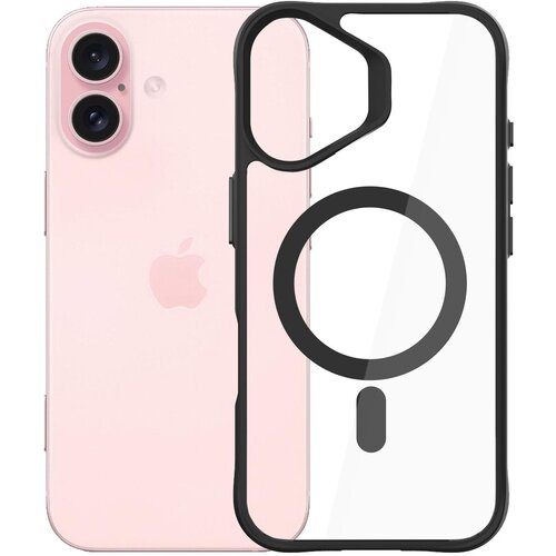 Etui 3MK Satin Guardx MagCase do Apple iPhone 16 Plus Przezroczysto-czarny