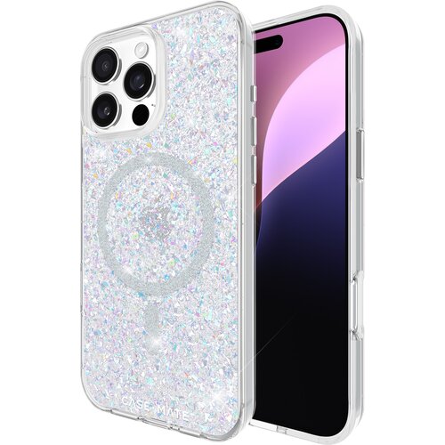 Etui CASE-MATE Twinkle MagSafe do Apple iPhone 16 Pro Max Srebrny