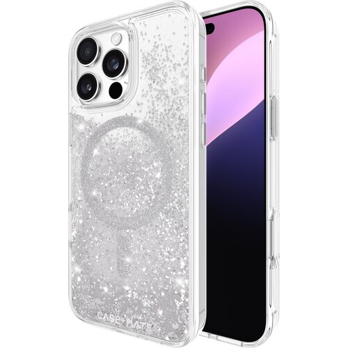 Etui CASE-MATE Waterfall MagSafe do Apple iPhone 16 Pro Max Srebrny
