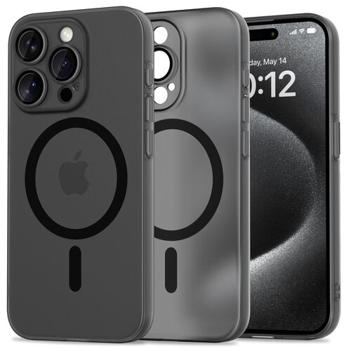 Etui TECH-PROTECT MagSlim Magsafe do Apple iPhone 15 Pro Czarny matowy
