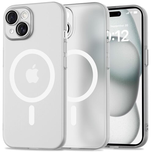 Etui TECH-PROTECT MagSlim Magsafe do Apple iPhone 15 Przezroczysto-matowy