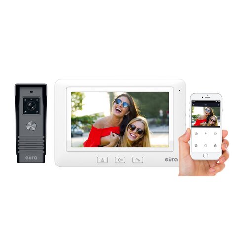 Wideodomofon EURA VDP-45A3-TY Alpha+ Biały Wi-Fi