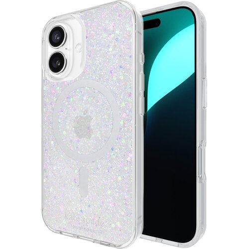 Etui KATE SPADE NEW YORK Protective MagSafe do Apple iPhone 16 Srebrny