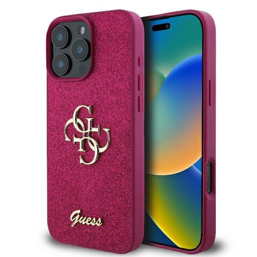 Etui GUESS Fixed Glitter Big 4G do Apple iPhone 16 Pro Max Fioletowy