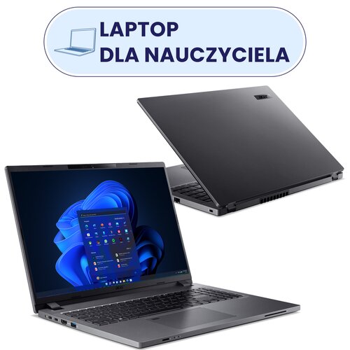 Laptop ACER TravelMate P2 16 TMP216-51-G2-TCO 16" IPS Core 5-120U 16GB RAM 512GB SSD Windows 11 Professional