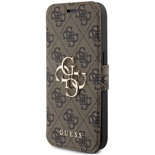 Etui GUESS 4G Metal Logo do Apple iPhone 15 Pro Brązowy