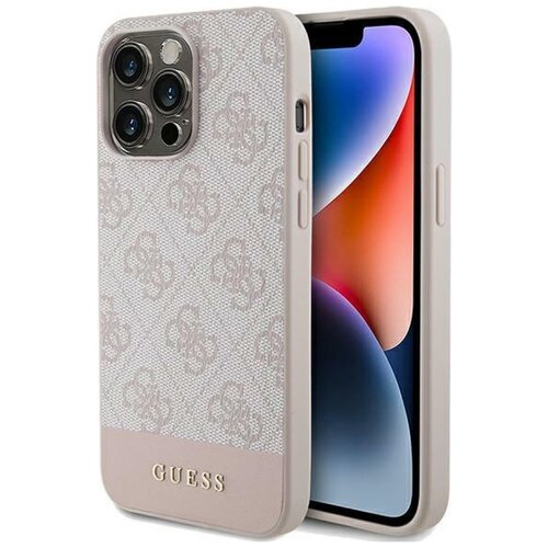 Etui GUESS 4G Stripe Collection do Apple iPhone 14 Pro Max Różowy