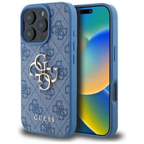 Etui GUESS 4G Big Logo do Apple iPhone 16 Pro Niebieski