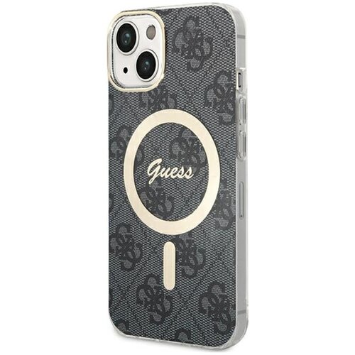 Etui GUESS 4G MagSafe do Apple iPhone 15 Plus Czarny