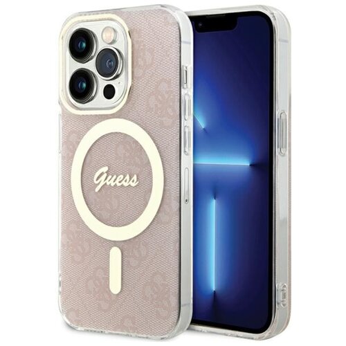 Etui GUESS IML 4G MagSafe do Apple iPhone 15 Pro Max Różowy