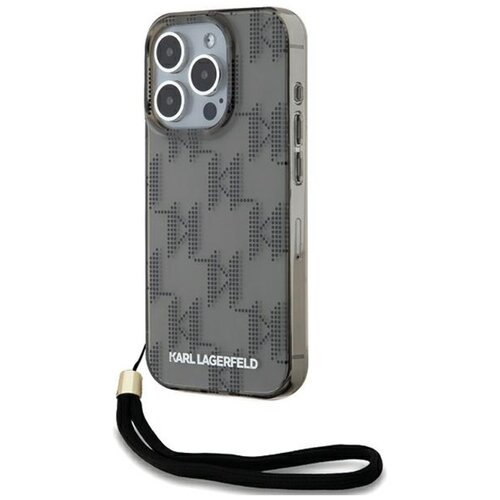 Etui KARL LAGERFELD IML Mono KL Pattern & Cord do Apple iPhone 15 Pro Czarny