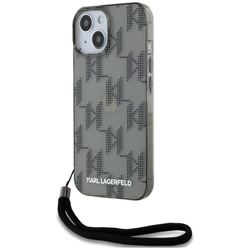 Etui KARL LAGERFELD IML Mono KL Pattern & Cord do Apple iPhone 13/14/15 Czarny