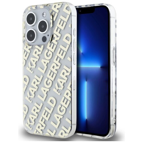 Etui KARL LAGERFELD IML Fullover Logo do Apple iPhone 15 Pro Max Złoty