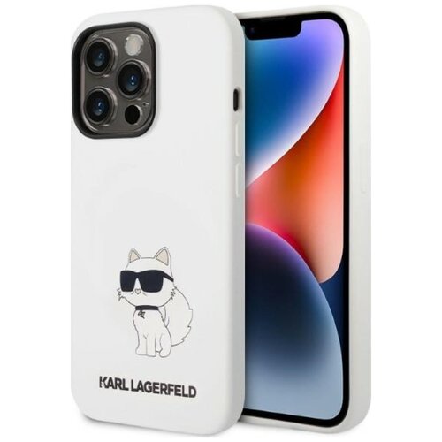 Etui KARL LAGERFELD Silicone Choupette MagSafe do Apple iPhone 14 Pro Max Biały