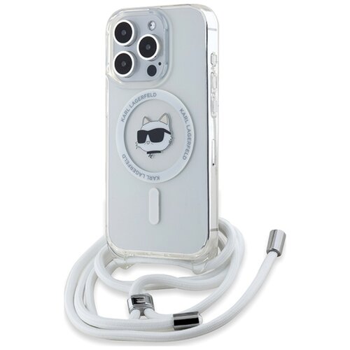 Etui KARL LAGERFELD IML Choupette Head & Cord MagSafe do Apple iPhone 15 Pro Max Przezroczysty