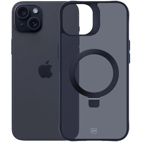 Etui 3MK Smoke Case Mag & Stand do Apple iPhone 15 Czarny