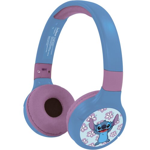 Słuchawki nauszne LEXIBOOK Disney Stitch 2 w 1 Niebieski