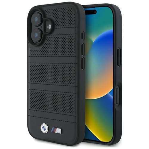 Etui BMW M Perforated And Stitched Line MagSafe do Apple iPhone 16 Czarny
