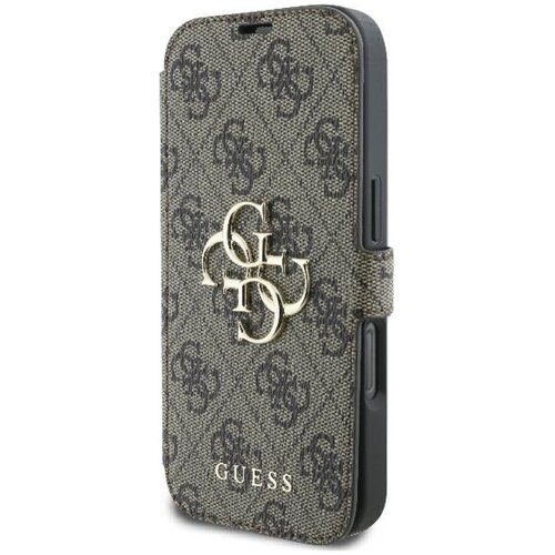 Etui GUESS 4G Metal Logo do Apple iPhone 16 Pro Brązowy