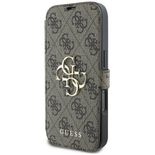 Etui GUESS 4G Metal Logo do Apple iPhone 16 Pro Max Brązowy