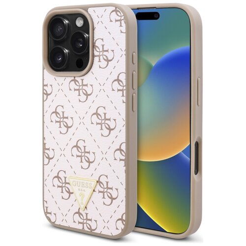 Etui GUESS New 4G Triangle do Apple iPhone 16 Pro Max Biały