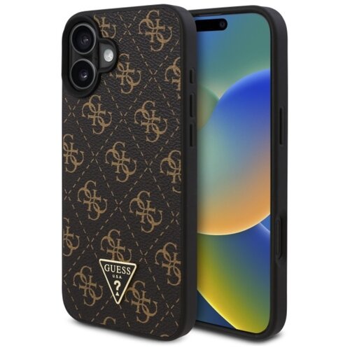 Etui GUESS New 4G Triangle do Apple iPhone 16 Plus Czarny