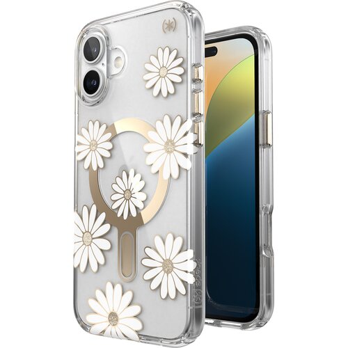 Etui SPECK Presidio Lux ClickLock & MagSafe do Apple iPhone 16 Plus Przezroczysto-złoty