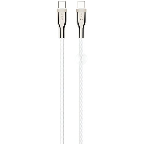 Kabel pleciony USB-C - USB-C FIXED 100W 0.5 m Biały