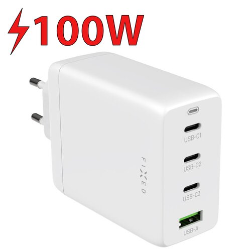 Ładowarka sieciowa FIXED GaN 100W Biały