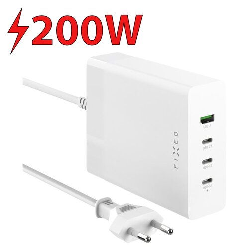 Ładowarka sieciowa FIXED Charging Station 200W Biały