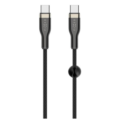 Kabel pleciony USB-C - USB-C FIXED 100W 1.2 m Czarny