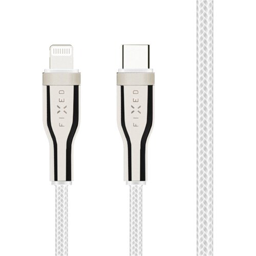 Kabel pleciony USB-C - Lightning FIXED 60W 0.5 m Biały