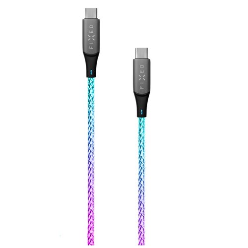 Kabel USB-C - USB-C FIXED 60W 1.2 m Tęczowy