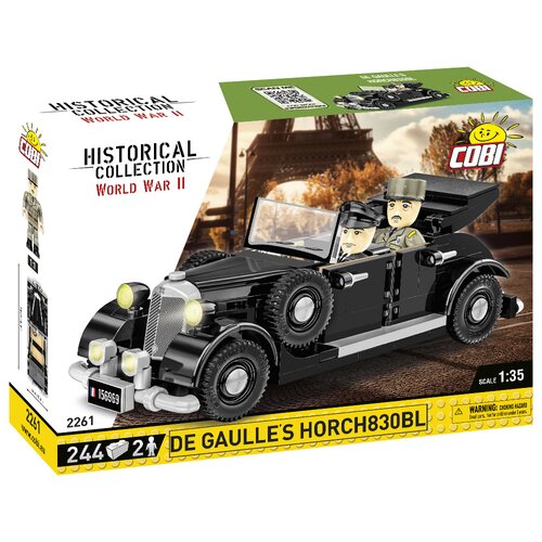 Klocki plastikowe COBI Historical Collection World War II De Gaulle's Horch830BL COBI-2261