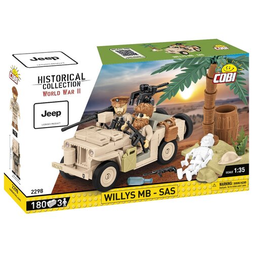 Klocki plastikowe COBI Historical Collection World War II Willys MB COBI-2298