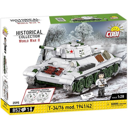 Klocki plastikowe COBI Historical Collection World War II T-34/76 mod 1941/42 COBI-2595