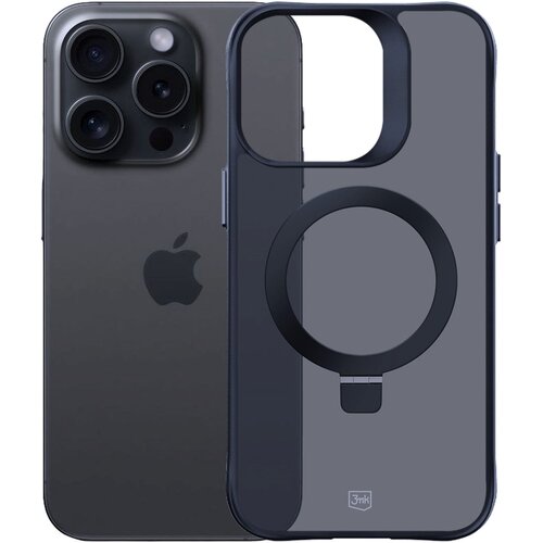 Etui 3MK Smoke Case Mag & Stand do Apple iPhone 15 Pro Czarny