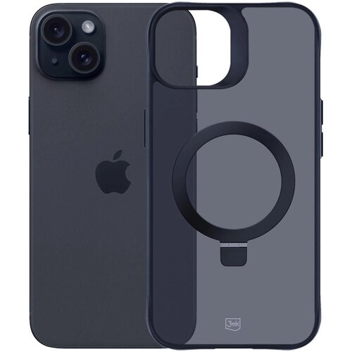 Etui 3MK Smoke Case Mag & Stand do Apple iPhone 15 Plus Czarny