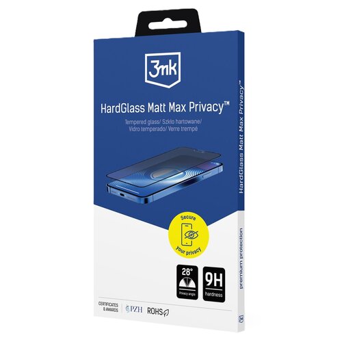 Szkło hartowane 3MK HardGlass Matt Max Privacy do Apple iPhone 14 Pro Max