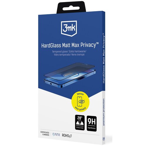 Szkło hartowane 3MK HardGlass Matt Max Privacy do Apple iPhone 15 Pro Max