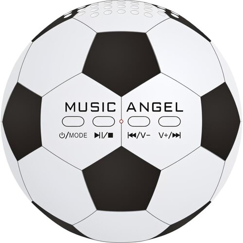 Głośnik mobilny MUSIC ANGEL Piłka nożna Biało-czarny