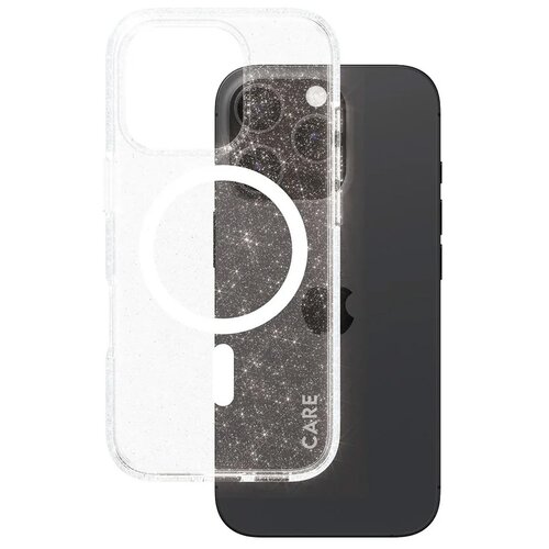 Etui PANZERGLASS Care Flagship Star Lit MagSafe do Apple iPhone 16 Pro Przezroczysto-biały