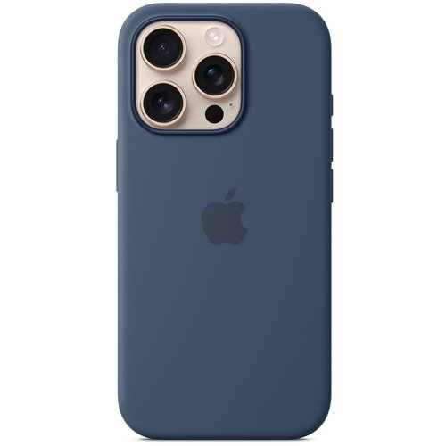 Etui APPLE Silicone Case MagSafe do iPhone 16 Pro Denim