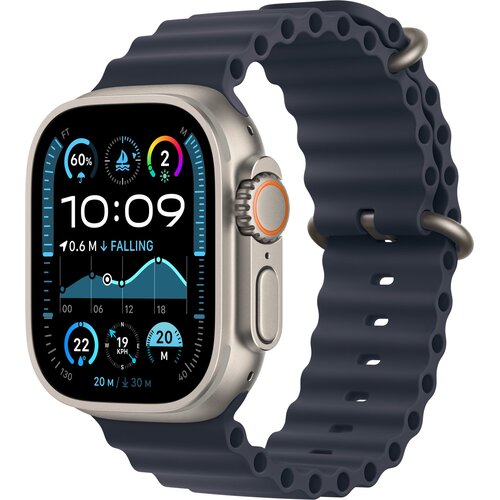Apple Watch Ultra 2 GPS + Cellular 49mm koperta tytanowa (naturalny) + pasek Ocean (granatowy)